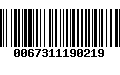 Código de Barras 0067311190219