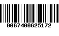 Código de Barras 0067400625172