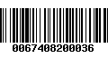 Código de Barras 0067408200036