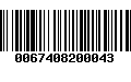 Código de Barras 0067408200043