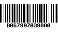 Código de Barras 0067997039000