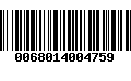 Código de Barras 0068014004759