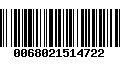 Código de Barras 0068021514722