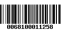 Código de Barras 0068100011258