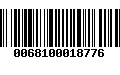 Código de Barras 0068100018776