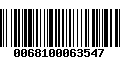 Código de Barras 0068100063547