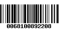 Código de Barras 0068100892208