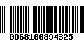 Código de Barras 0068100894325