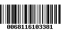 Código de Barras 0068116103381