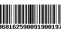 Código de Barras 00681625900919001973