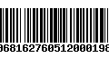 Código de Barras 00681627605120001986