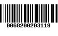 Código de Barras 0068200203119