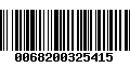 Código de Barras 0068200325415