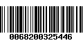 Código de Barras 0068200325446