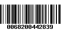Código de Barras 0068200442839