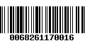 Código de Barras 0068261170016