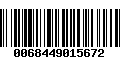 Código de Barras 0068449015672