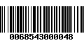 Código de Barras 0068543000048