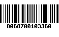 Código de Barras 0068700103360