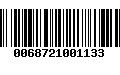 Código de Barras 0068721001133