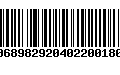 Código de Barras 00689829204022001807