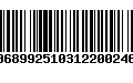 Código de Barras 00689925103122002468