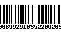 Código de Barras 00689929103522002637