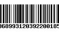 Código de Barras 00689931203922001850