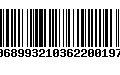 Código de Barras 00689932103622001978