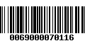 Código de Barras 0069000070116