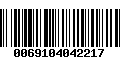 Código de Barras 0069104042217