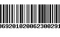 Código de Barras 00692010200623002915