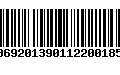 Código de Barras 00692013901122001856