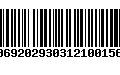 Código de Barras 00692029303121001560