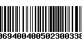 Código de Barras 00694004005023003387