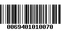 Código de Barras 0069401010070