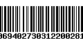 Código de Barras 00694027303122002814