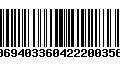 Código de Barras 00694033604222003567