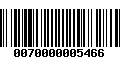 Código de Barras 0070000005466