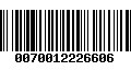 Código de Barras 0070012226606