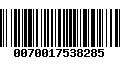 Código de Barras 0070017538285