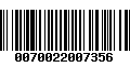 Código de Barras 0070022007356