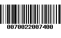 Código de Barras 0070022007400