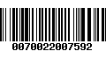 Código de Barras 0070022007592