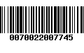 Código de Barras 0070022007745