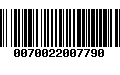 Código de Barras 0070022007790