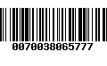 Código de Barras 0070038065777