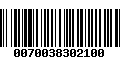 Código de Barras 0070038302100