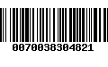 Código de Barras 0070038304821