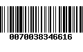 Código de Barras 0070038346616